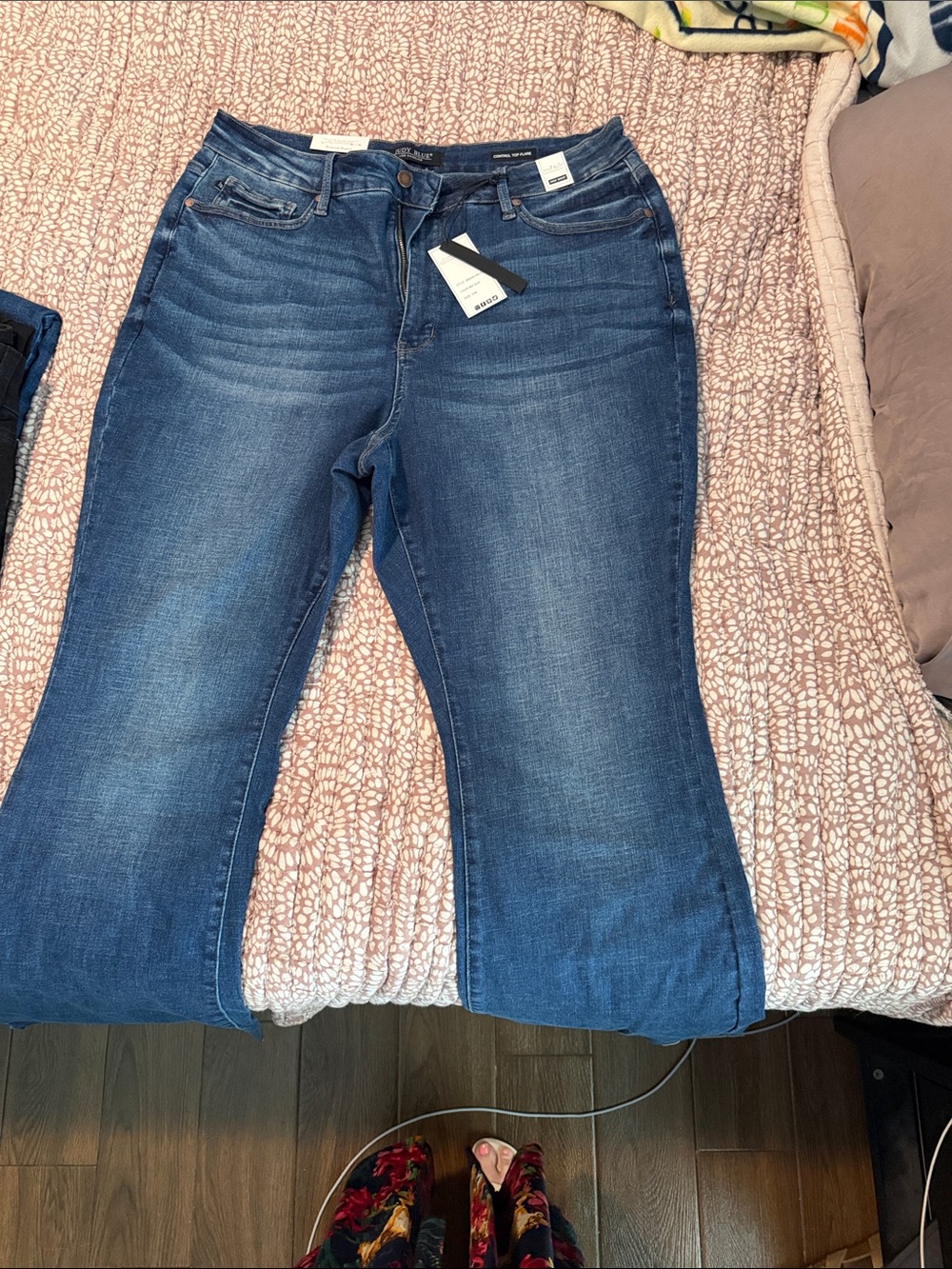 Judy Blue High Waist Control Top Flare Jeans - Picture 3 of 11